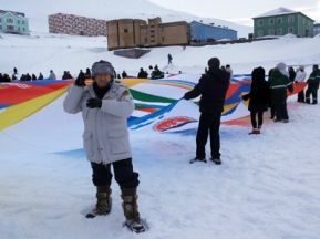 Флаг Дагестана развернут на острове Шпицберген