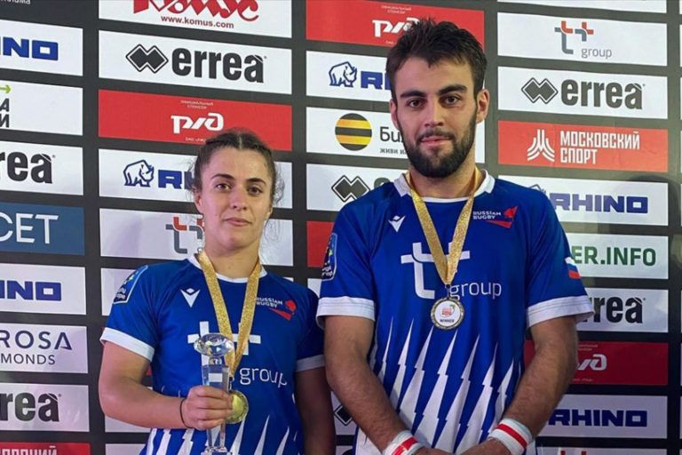 Дагестанцы Диана Магомедова и Магомед Ильясов победили на чемпионате Европы по пляжному регби