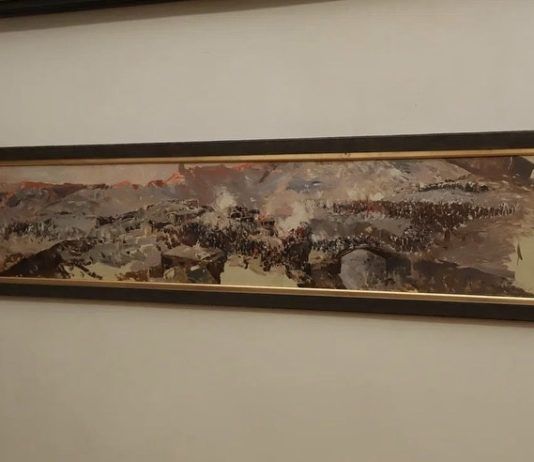 В Махачкале состоялся публичный показ эскиза панорамы Франца Рубо «Штурм аула Ахульго»