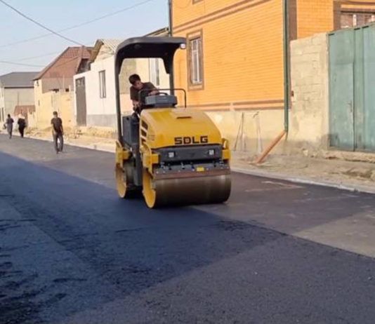 В Ленинкенте приступили к укладке асфальта по улице Докузпаринской