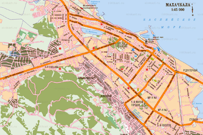 карта-Махачкалы
