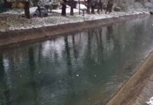 В Ленинском районе Махачкалы возможно временное помутнение воды из-за снегопада