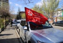 В Махачкале стартовал автопробег в честь 81-й годовщины Великой Победы