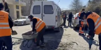 В Махачкале ведут ямочный ремонт на улице Хаджи Булача