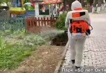 В махачкалинском парке «50 лет Октября» провели антиклещевую обработку