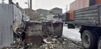 В махачкалинском поселке Семендер обустроили новую контейнерную площадку