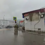 В Махачкале сгорел склад на площади 350 кв. м