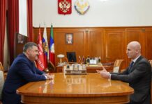 Фёдор Щукин встретился с Героем России Залибеком Умаевым
