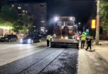 На проспекте Амет-Хана Султана в Махачкале ведут ремонт дорожного полотна
