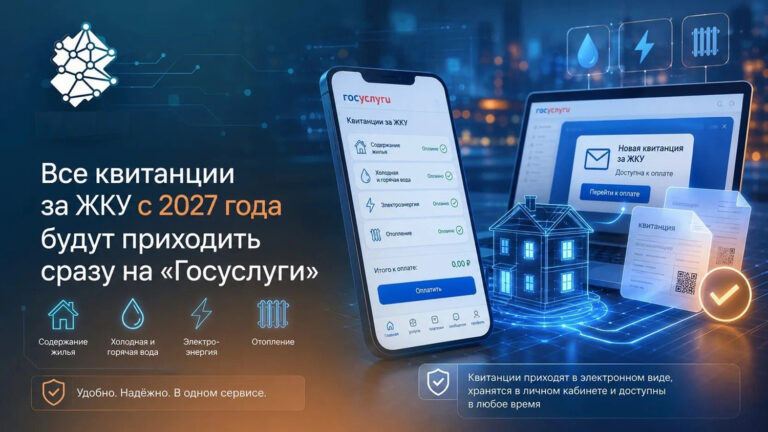 Квитанции за ЖКУ придут на «Госуслуги»
